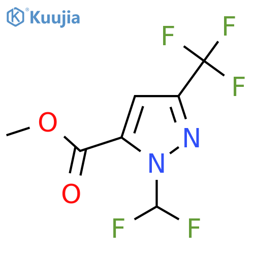methyl 1-(difluoromethyl)-3-(trifluoromethyl)-1H-pyrazole-5-carboxylate structure