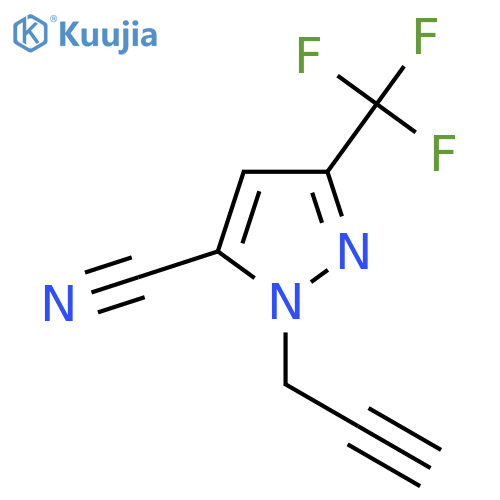 1-(Prop-2-yn-1-yl)-3-(trifluoromethyl)-1H-pyrazole-5-carbonitrile structure