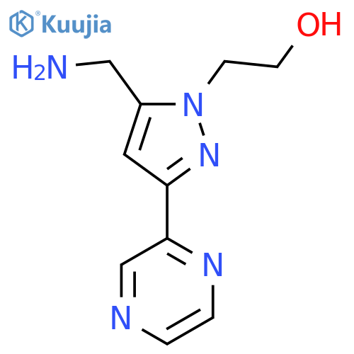 2-(5-(Aminomethyl)-3-(pyrazin-2-yl)-1H-pyrazol-1-yl)ethan-1-ol structure