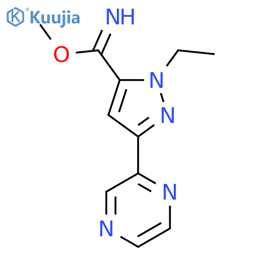 methyl 1-ethyl-3-(pyrazin-2-yl)-1H-pyrazole-5-carbimidate structure
