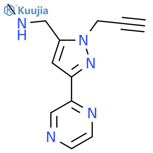 N-Methyl-1-(1-(prop-2-yn-1-yl)-3-(pyrazin-2-yl)-1H-pyrazol-5-yl)methanamine structure