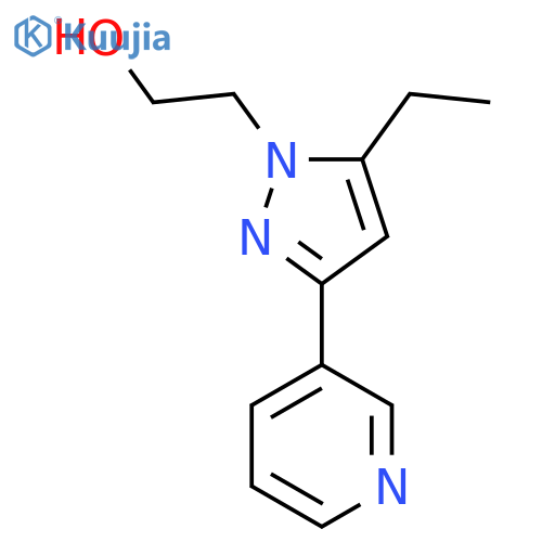 2-(5-ethyl-3-(pyridin-3-yl)-1H-pyrazol-1-yl)ethan-1-ol structure
