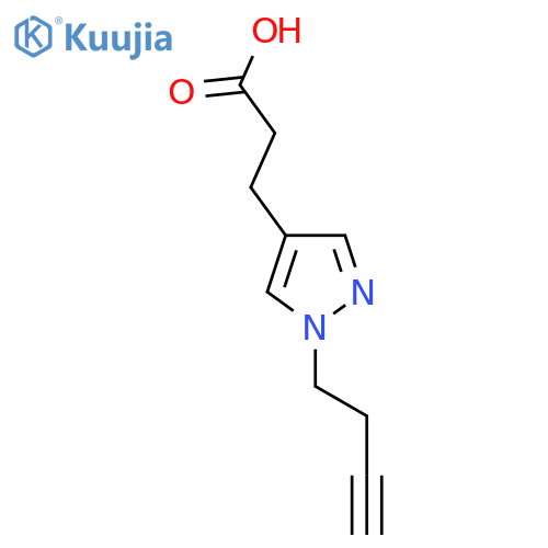 3-[1-(But-3-yn-1-yl)-1H-pyrazol-4-yl]propanoic acid structure