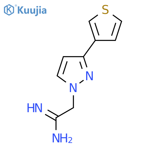 2-(3-(Thiophen-3-yl)-1H-pyrazol-1-yl)acetimidamide structure