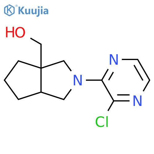 (2-(3-chloropyrazin-2-yl)hexahydrocyclopenta[c]pyrrol-3a(1H)-yl)methanol structure