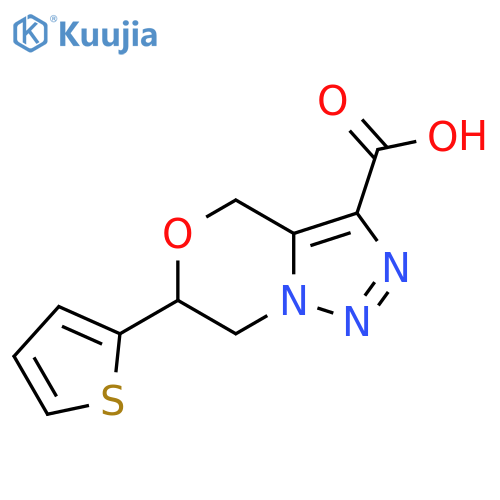 6-(Thiophen-2-yl)-6,7-dihydro-4H-[1,2,3]triazolo[5,1-c][1,4]oxazine-3-carboxylic acid structure