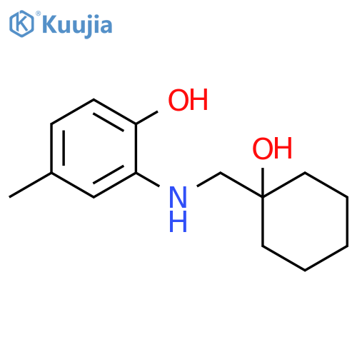 2-{(1-hydroxycyclohexyl)methylamino}-4-methylphenol structure