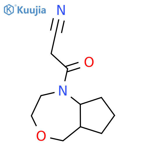 3-(Octahydro-1H-cyclopenta[e][1,4]oxazepin-1-yl)-3-oxopropanenitrile structure