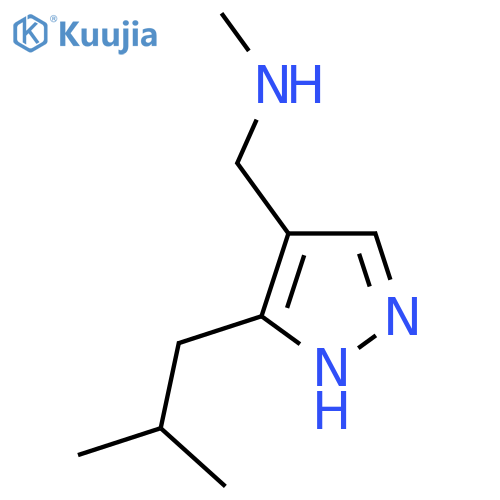 1-(3-isobutyl-1H-pyrazol-4-yl)-N-methylmethanamine structure