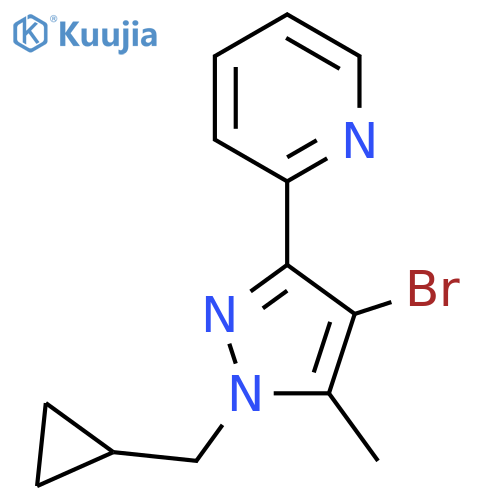 2-(4-Bromo-1-(cyclopropylmethyl)-5-methyl-1H-pyrazol-3-yl)pyridine structure