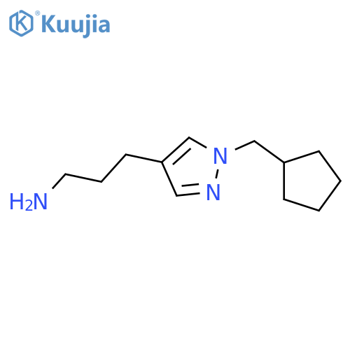 3-[1-(cyclopentylmethyl)-1H-pyrazol-4-yl]propan-1-amine structure