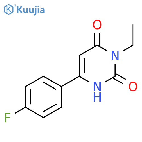 3-Ethyl-6-(4-fluorophenyl)-1,2,3,4-tetrahydropyrimidine-2,4-dione structure