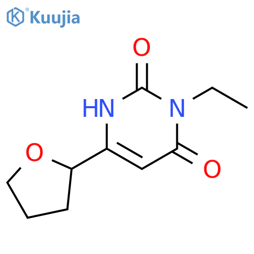 3-ethyl-6-(oxolan-2-yl)-1,2,3,4-tetrahydropyrimidine-2,4-dione structure