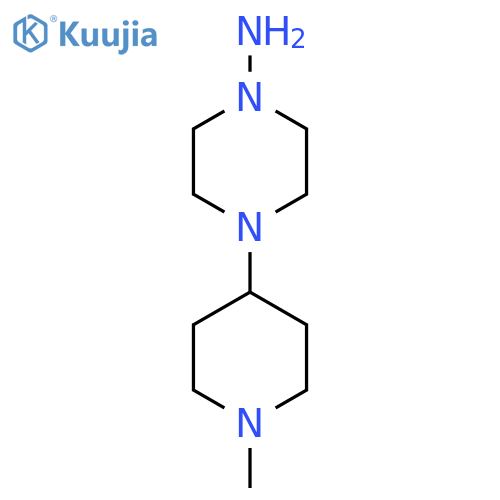 4-(1-Methylpiperidin-4-yl)piperazin-1-amine structure