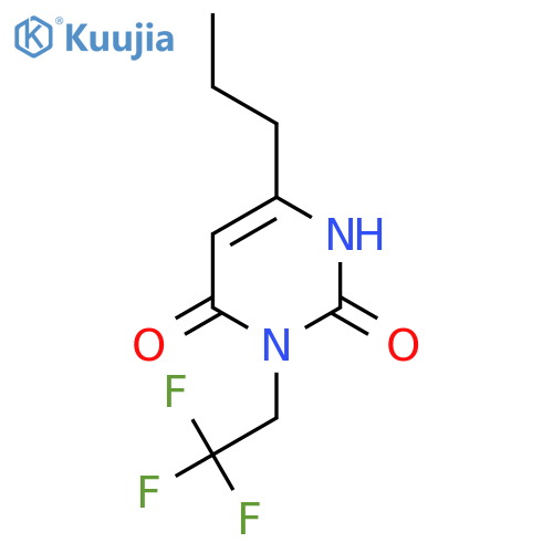 6-Propyl-3-(2,2,2-trifluoroethyl)-1,2,3,4-tetrahydropyrimidine-2,4-dione structure