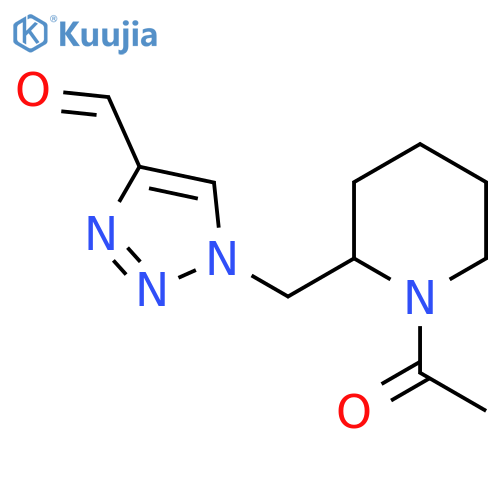 1-((1-Acetylpiperidin-2-yl)methyl)-1H-1,2,3-triazole-4-carbaldehyde structure