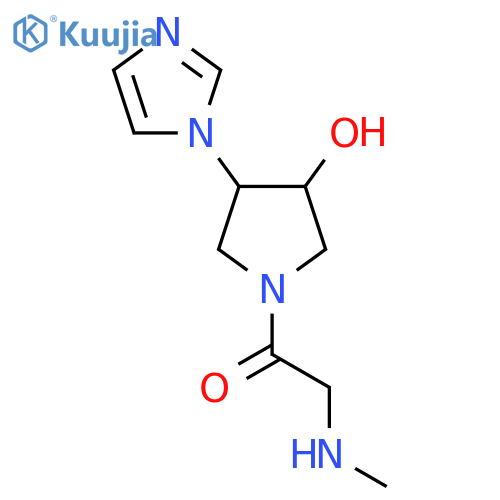 1-(3-hydroxy-4-(1H-imidazol-1-yl)pyrrolidin-1-yl)-2-(methylamino)ethan-1-one structure