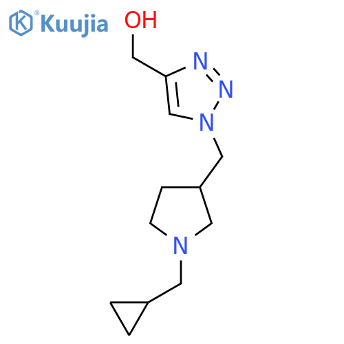 (1-((1-(cyclopropylmethyl)pyrrolidin-3-yl)methyl)-1H-1,2,3-triazol-4-yl)methanol structure