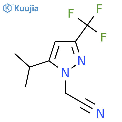 2-(5-isopropyl-3-(trifluoromethyl)-1H-pyrazol-1-yl)acetonitrile structure