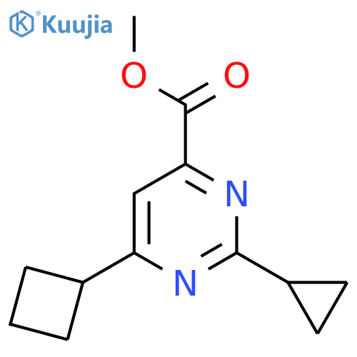 Methyl 6-cyclobutyl-2-cyclopropylpyrimidine-4-carboxylate structure
