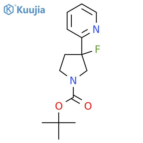Tert-butyl 3-fluoro-3-(pyridin-2-yl)pyrrolidine-1-carboxylate structure
