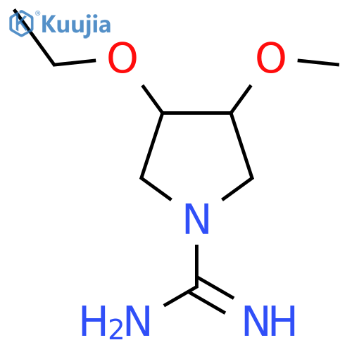 3-Ethoxy-4-methoxypyrrolidine-1-carboximidamide structure