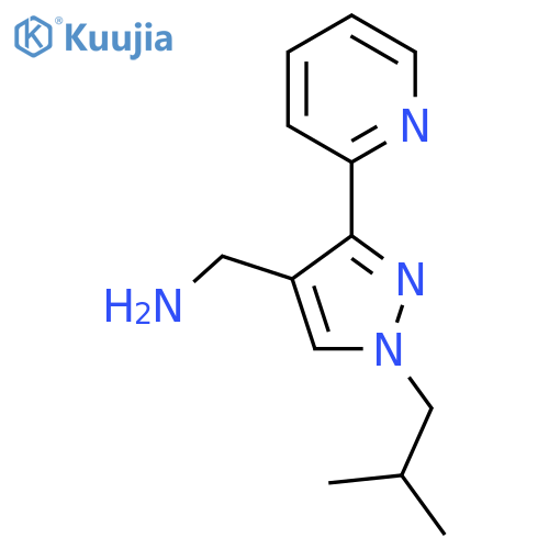 (1-isobutyl-3-(pyridin-2-yl)-1H-pyrazol-4-yl)methanamine structure