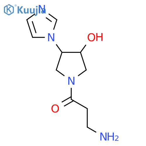 3-Amino-1-(3-hydroxy-4-(1H-imidazol-1-yl)pyrrolidin-1-yl)propan-1-one structure