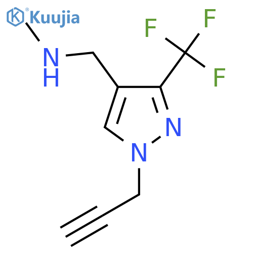 N-Methyl-1-(1-(prop-2-yn-1-yl)-3-(trifluoromethyl)-1H-pyrazol-4-yl)methanamine structure