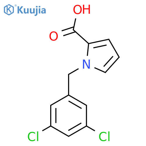 1-(3,5-dichlorobenzyl)-1H-pyrrole-2-carboxylic acid structure
