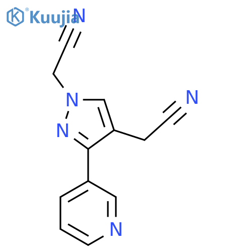 2,2'-(3-(Pyridin-3-yl)-1H-pyrazole-1,4-diyl)diacetonitrile structure