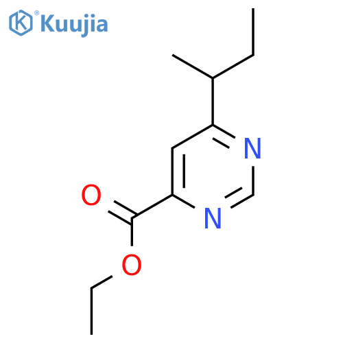 Ethyl 6-(butan-2-yl)pyrimidine-4-carboxylate structure