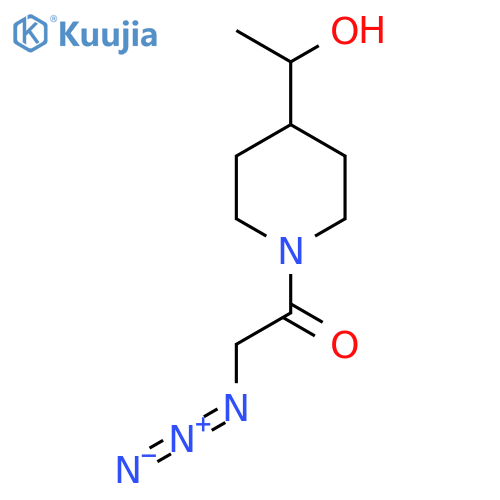 2-Azido-1-(4-(1-hydroxyethyl)piperidin-1-yl)ethan-1-one structure
