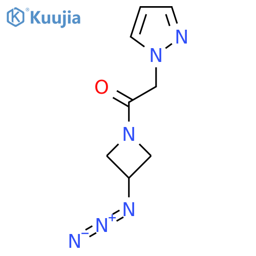 1-(3-Azidoazetidin-1-yl)-2-(1H-pyrazol-1-yl)ethan-1-one structure