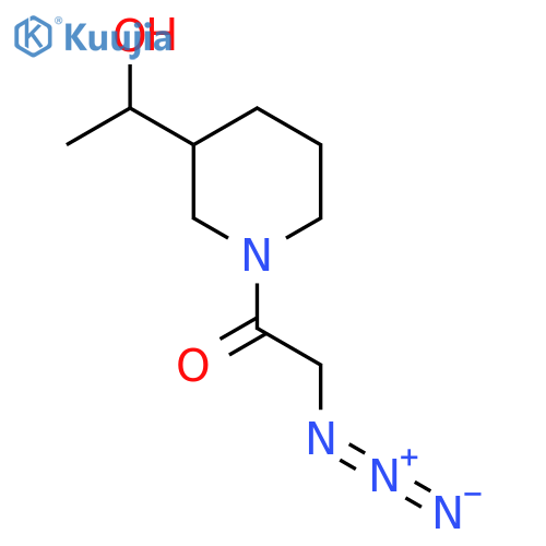 2-Azido-1-(3-(1-hydroxyethyl)piperidin-1-yl)ethan-1-one structure