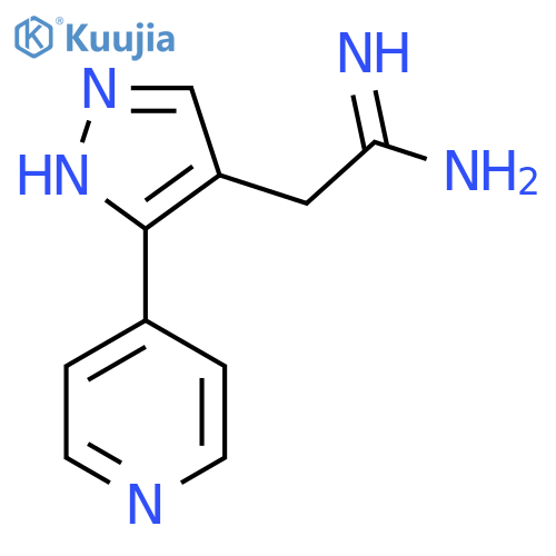 2-(3-(Pyridin-4-yl)-1H-pyrazol-4-yl)acetimidamide structure