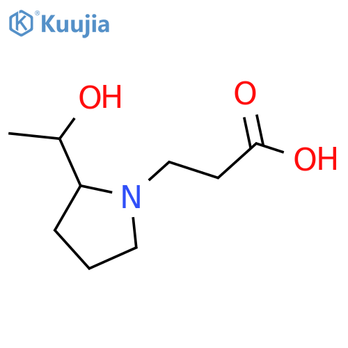 3-(2-(1-Hydroxyethyl)pyrrolidin-1-yl)propanoic acid structure