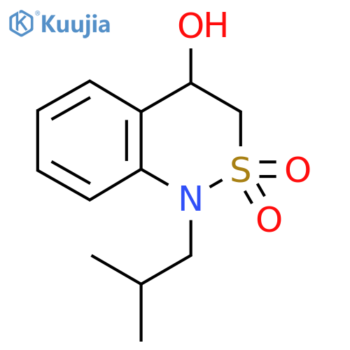 4-hydroxy-1-isobutyl-3,4-dihydro-1H-benzo[c][1,2]thiazine 2,2-dioxide structure