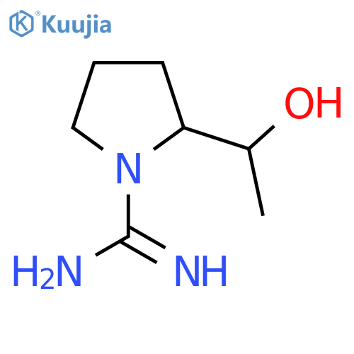 2-(1-Hydroxyethyl)pyrrolidine-1-carboximidamide structure