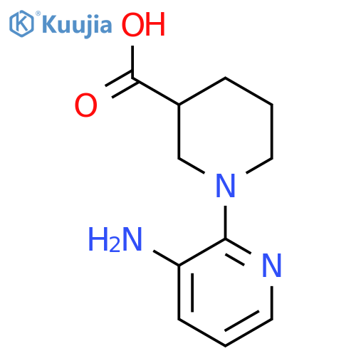 1-(3-Aminopyridin-2-yl)piperidine-3-carboxylic acid structure