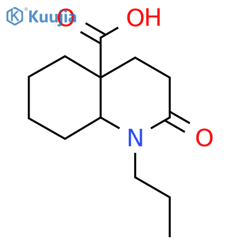 2-Oxo-1-propyloctahydroquinoline-4a(2H)-carboxylic acid structure