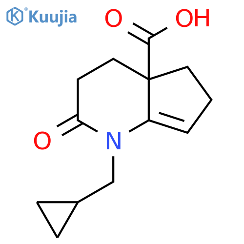 1-(cyclopropylmethyl)-2-oxo-1,2,3,4,5,6-hexahydro-4aH-cyclopenta[b]pyridine-4a-carboxylic acid structure