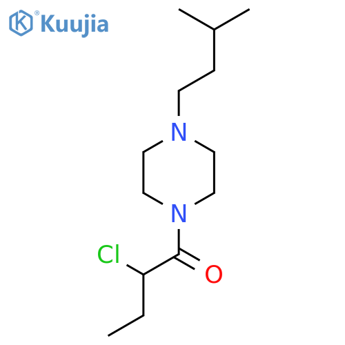 2-Chloro-1-(4-isopentylpiperazin-1-yl)butan-1-one structure
