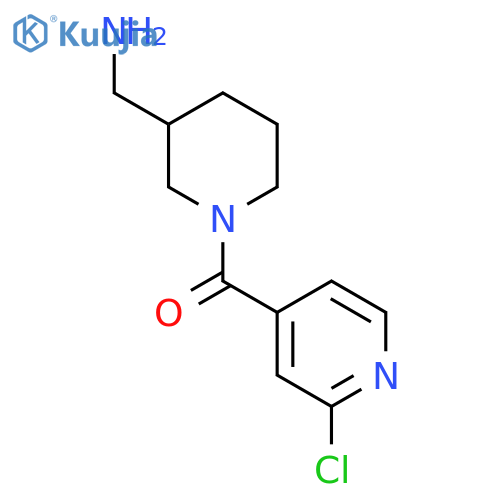 (3-(Aminomethyl)piperidin-1-yl)(2-chloropyridin-4-yl)methanone structure