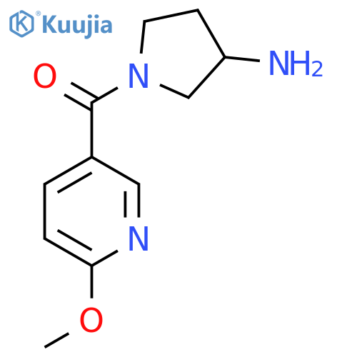 (3-Aminopyrrolidin-1-yl)(6-methoxypyridin-3-yl)methanone structure