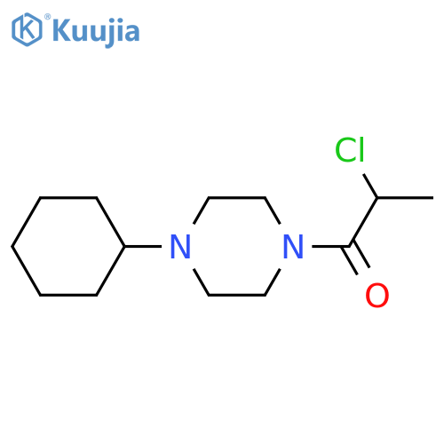 2-Chloro-1-(4-cyclohexylpiperazin-1-yl)propan-1-one structure