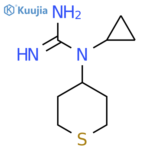 1-cyclopropyl-1-(tetrahydro-2H-thiopyran-4-yl)guanidine structure