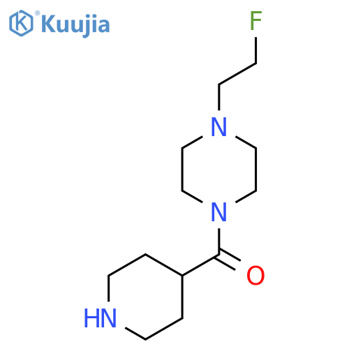 (4-(2-Fluoroethyl)piperazin-1-yl)(piperidin-4-yl)methanone structure