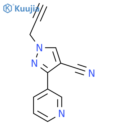 1-(Prop-2-yn-1-yl)-3-(pyridin-3-yl)-1H-pyrazole-4-carbonitrile structure
