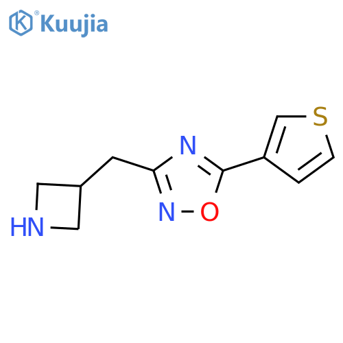 3-(Azetidin-3-ylmethyl)-5-(thiophen-3-yl)-1,2,4-oxadiazole structure